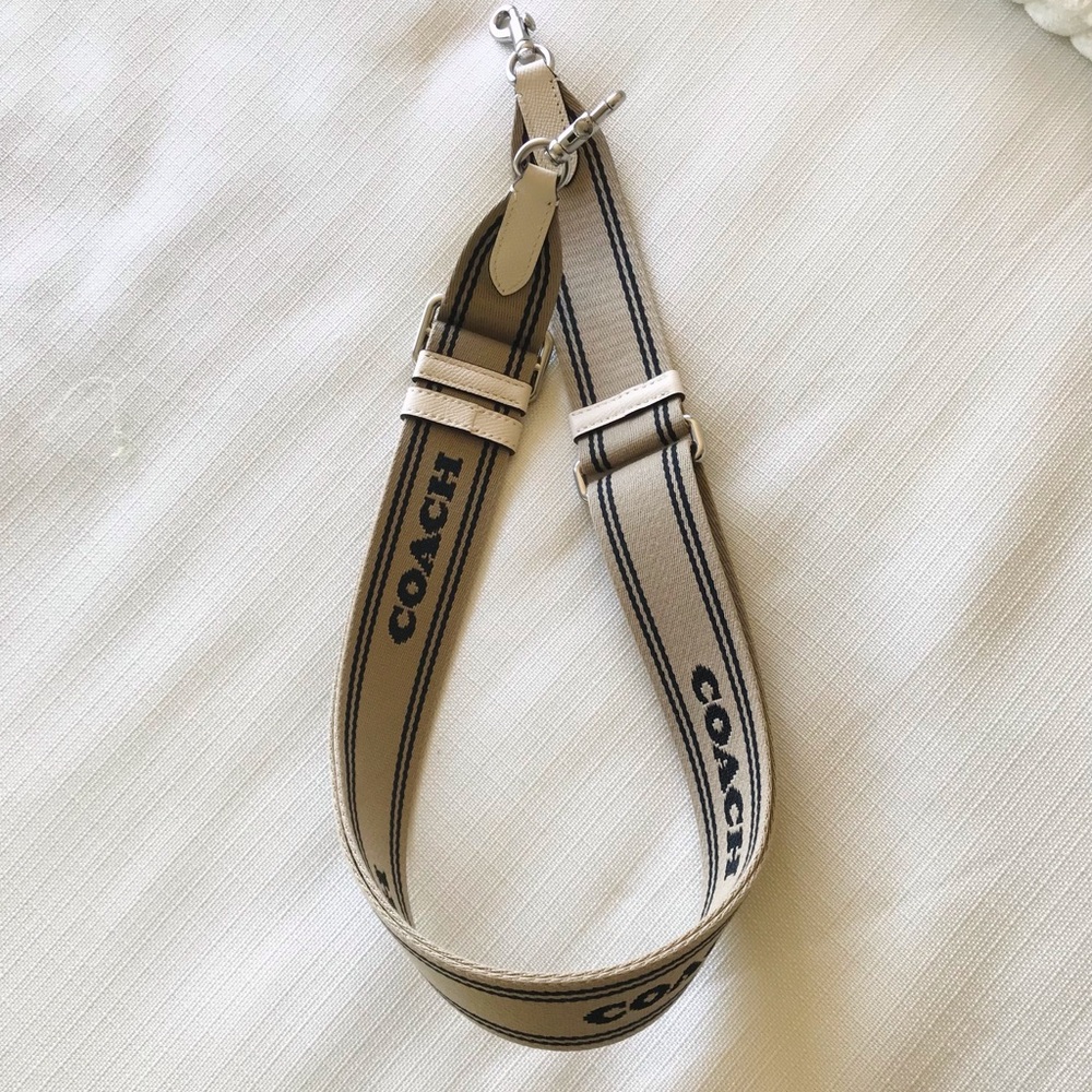 Coach Beige and Black Logo Webbing Strap - Picture 10 of 10